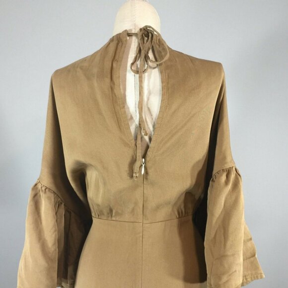 Hackwith Design House XL Midi Dress Cold Shoulder Flowy Boho Chic Sustainable - Picture 4 of 14